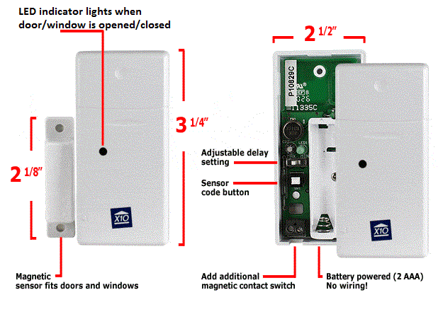 X10 Security System DS12A Door Window Sensor – TheX10Shop