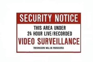X10 MM023 Video Surveillance Security Warning Sign 11x7 inch